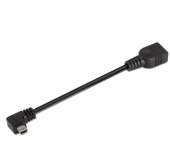 Cable USB 2.0 Aisens A101-0034/ MiniUSB Macho - USB Hembra/ 15cm/ Negro