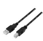 Cable USB 2.0 Impresora Aisens A101-0006/ USB Macho - USB Macho/ 1.8m/ Negro